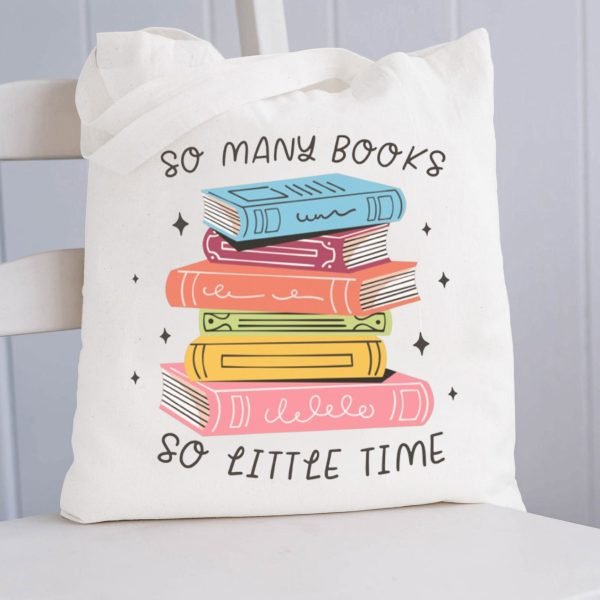 So Many Books So Little Time Teacher Tote Bag - Image 3