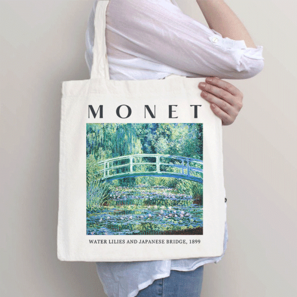 Monet Water Lilies And Japanese Bridge 1899 Tote Bag - Image 6